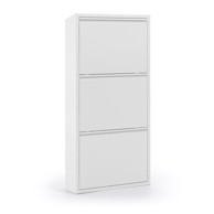 KAVE HOME Bijeli metalni cipelar s 3 preklopne ladice Rox