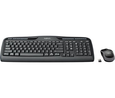 LOGITECH Tipkovnica + miš MK330 Wireless Desktop, crna, bežična, USB