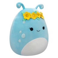 SQUISHMALLOWS Igračka, Natnat, 40 cm, W19, plavi izvanzemaljac s cvjetnom krunom