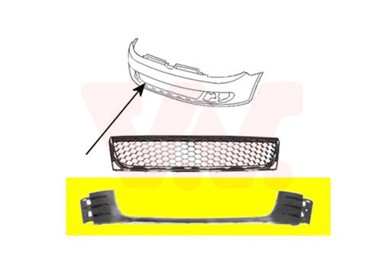VAN WEZEL Maska branika VW Golf 6, prednja srednja, okvir GTI/GTD