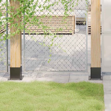 Postolja za stupove kvadratna, 4 kom, čelik presvučen prahom