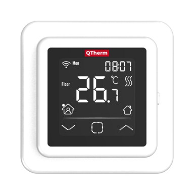 QTHERM E-pod termostat QTEP724B, Wi-Fi, LED zaslon, crni, podžbukna ugradnja
