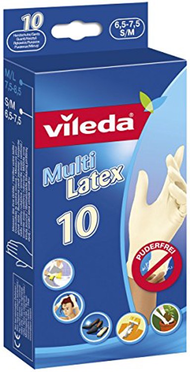 VILEDA Rukavice jednokratne multi latex 10/1 S/M