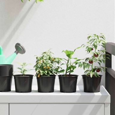 Lonac za cvijeće 200 kom Ø 15 x 12,5 cm, plastika, crni