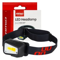 AMIO Naglavna LED svjetiljka AMIO-04666, COB, senzor pokreta, USB, 1800 mAh