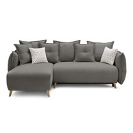 BOBOCHIC PARIS Svijetlo siva (promjenjiva) sklopiva kutna garnitura Nessa, 246x155x95 cm