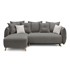 BOBOCHIC PARIS Svijetlo siva (promjenjiva) sklopiva kutna garnitura Nessa, 246x155x95 cm