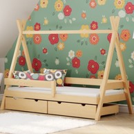 Dječji krevet Tipi Plus, 160 x 80 cm, svijetlo drvo
