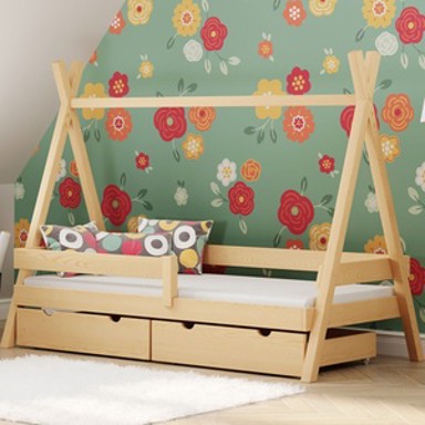 Dječji krevet Tipi Plus, 160 x 80 cm, svijetlo drvo