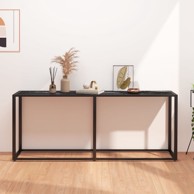 Konzolni stol boja crnog mramora 180x35x75,5 cm kaljeno staklo