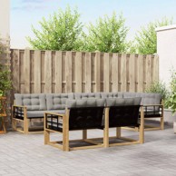 Set vanjskih sofa 7 kom, bijela i svjetlosiva
