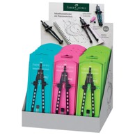 FABER-CASTELL Šestar Factory Neon 174355 + mine sortirano blister