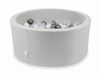 MIMII Svijetlosivi suhi bazen 90 x 40 s 300 loptica: prozirni, metalik grafit, opalescentni
