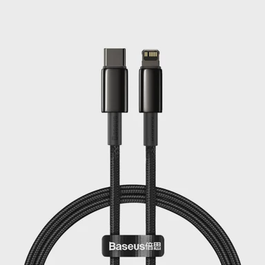 BASEUS Kabel tipa C za Lightning PD 20W Tungsten Gold CATLWJ-01 1m crni