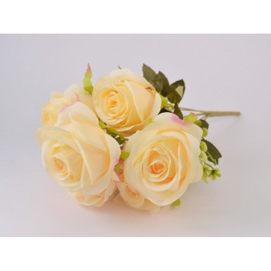 Umjetni buket Ruža, 45 cm, krem