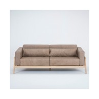 GAZZDA Kauč od svijetlosmeđe bivolje kože s masivnom hrastovom konstrukcijom Fawn, 210 cm