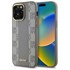 DKNY Leather Checkered Mono Pattern MagSafe maskica za iPhone 14 Pro Max, bež