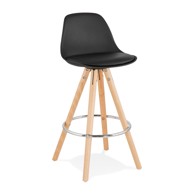 KOKOON Crna barska stolica Anau, visina sjedenja 64 cm