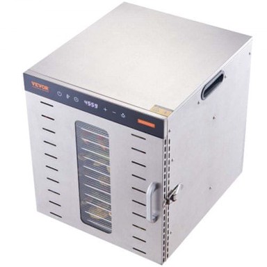 VEVOR Dehidrator hrane s 10 pladnjeva, inox