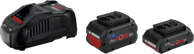 BOSCH AKU Set baterija + punjač - 18V 4,0Ah + 5,5Ah + GAL 1880 CV Power for All