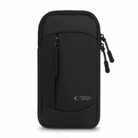 TECH-PROTECT M6 Sportska torbica za trčanje s pretincem crna