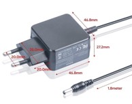 COREPARTS Adapter napajanja, 10 W, 5 V, 2 A, utikač 5,5 × 2,5 mm, EU zidni