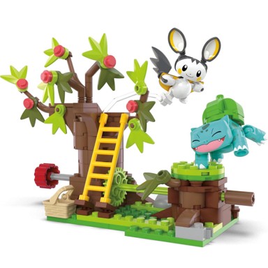 Pokemon Mega Construx set Emolga and Bulbasaur Charming Woods, 10 cm