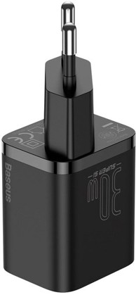 BASEUS Adapter za punjenje Super-SI, Tip C, 30 W, crni