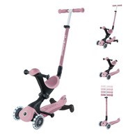 GLOBBER Romobil GO UP deluxe 360° sklopivi, svjetleći kotači, ružičasta