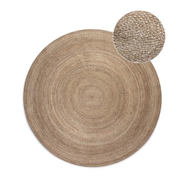HANSE HOME Sivo-bež obostrani juten okrugao tepih ø 200 cm Braided Grey 