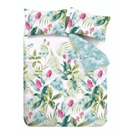 CATHERINE LANSFIELD Posteljina Aruba Tropical Floral 200x200 cm Zelena/plava