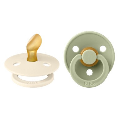 BIBS Duda varalica Colour, anatomska, bež/zelena (vel. 1)