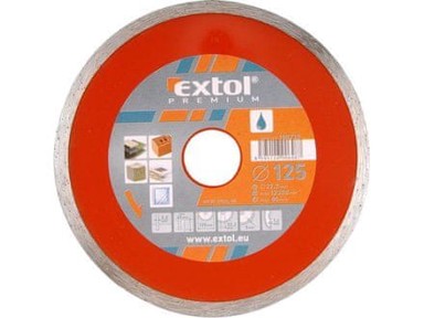 EXTOL PREMIUM Dijamantna rezna ploča 108734, puna, 180 x 22,2 mm, mokro