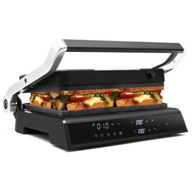 NORTHIX Električni roštilj, 3 u 1, Panini Grill, neprianjajuće ploče, 1800 W