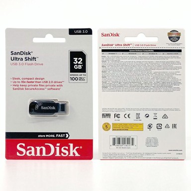 SANDISK USB stick Ultra Shift, 100MB/s, 32GB, USB 3.0