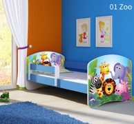 ACMA Dječji krevet s motivom, bočna plava, 180×80 cm