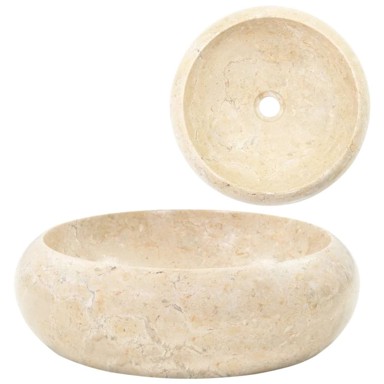 Umivaonik 40x12 cm, krem mramorni