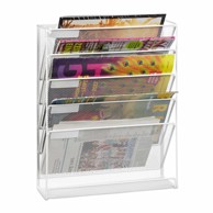NORTHIX Metalni zidni držač za časopise A4, 5 pretinaca, 35 x 30 x 15 cm