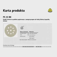 KLINGSPOR Samoljepljivi brusni disk PS33BK GLS38, 225 mm, granulacija 120, 50 komada