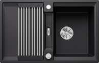 BLANCO Sudoper Adira 45 S InFino Silgranit sklopiva rešetka, s dalj.upr. - crni