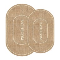 MILA HOME Smeđe/krem kupaonske prostirke u setu 2 kom 60x90 cm Jute Look