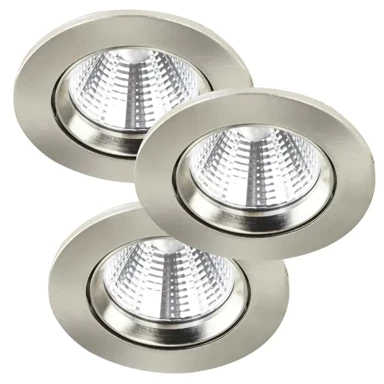 NORDLUX Fremont 3-kit ip23 2700k ugradbena svjetiljka mat krom led ip23