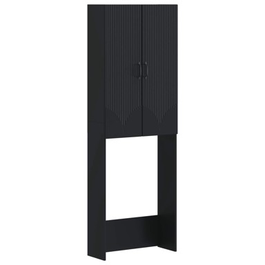 HOORN WC ormarić 66 x 25,5 x 190 cm od konstruiranog drva, crni