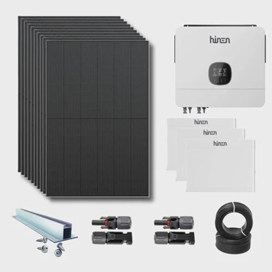 Solarni set za vikendice 15kWh, inverter 48V + LiFePO4 15kWh + 10×440W (4.4kW)