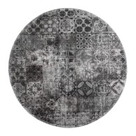 VITAUS Sivi perivi okrugli tepih ø 80 cm 