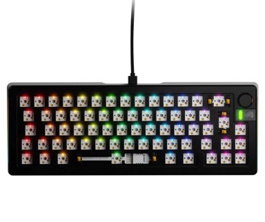 GLORIOUS Gaming tipkovnica GMMK 3 Pro 65 % Custom, Barebone, ISO-Layout, crna - GLO-KB-GMMK3-PRO-65-BB-W-BLK-ISO