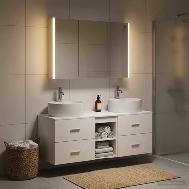 Set kupaonskog namještaja, 4 kom, bijela