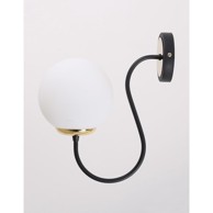 SQUID LIGHTING Crno-bijela zidna lampa ø 15 cm Oslo