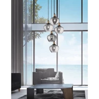 NOVA LUCE Visilica Cedro E27, IP20 NL8436406, smoky i bronze i crna