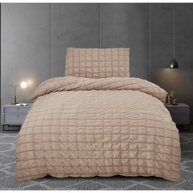 MY HOUSE Posteljina Naomi 140x200 cm od krepa Smeđa